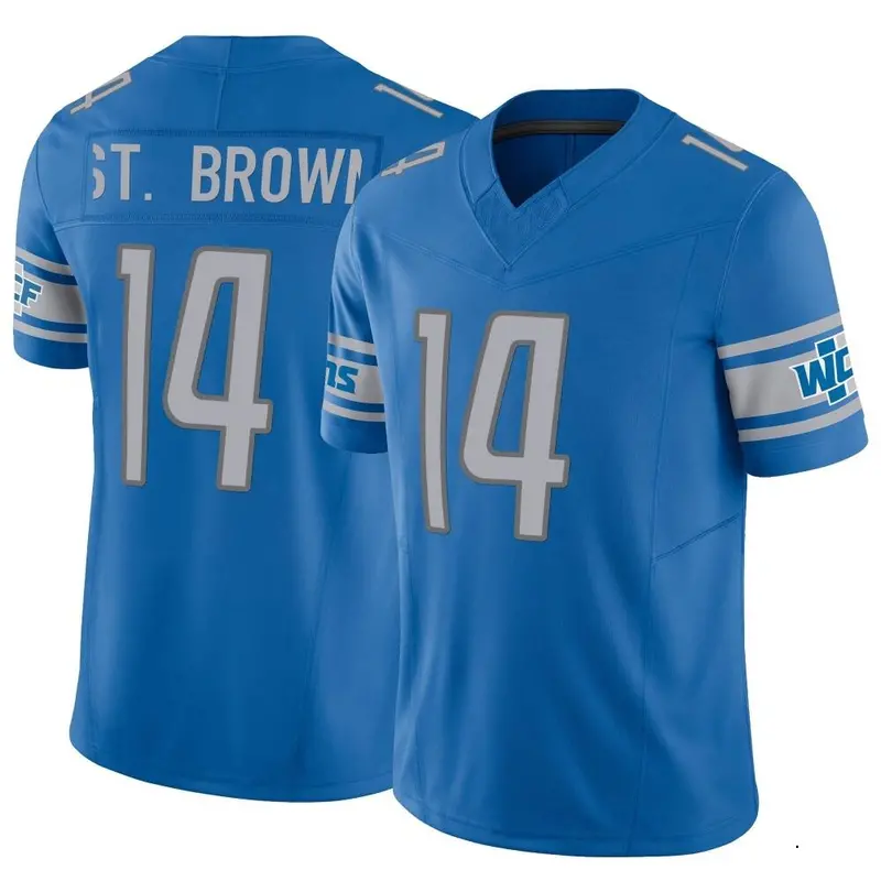 Men's Nike Amon-Ra St. Brown Blue Detroit Lions Player Game Jersey