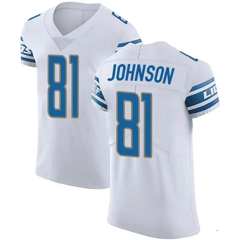 Nike Detroit Lions No.81 Calvin Johnson White Elite Stitched